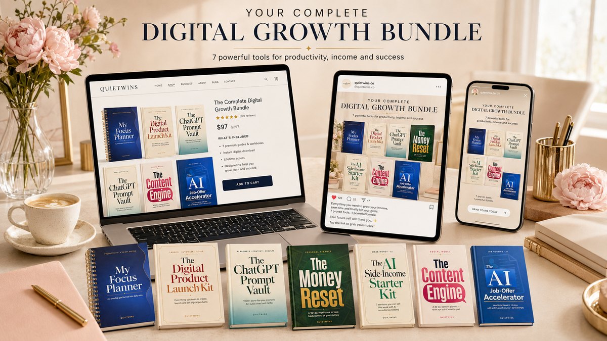 The bundle on laptop, tablet and phone